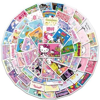 10/30/62pcs Sanrio Hello Kitty Moje melódie Kuromi Nálepky Kawaii Dievčatá Cartoon Plagát Obtlačky DIY Denník Notebook, Telefón Deti Nálepky