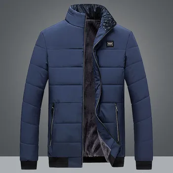 Nové Zimné Bundy Pre Mužov Streetwear Plus Velvet Hrubé Varsity Coats Muž Windbreakers Harajuku Golf Bombardér Parkas Mužov Oblečenie