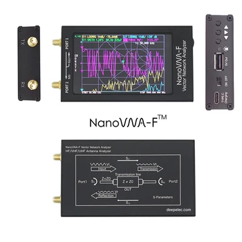 Deepelec 4.3 Palcový NanoVNA-F Vektor Analyzátora Siete VNA SWR Meter HF a VHF UHF Anténa Detektor Krátke Vlny Demo Súprava DIY Tlačidlo