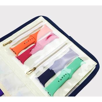 Cestovné Watchbands Skladovacie puzdro pre Apple Samsung Sledovať Kapela Popruh Organizátor Cestovná Taška Display Box Spojka Sledovať Roll Držiteľ Puzdro