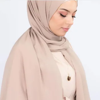 Dobrý šitie steh obyčajný vysoká kvalita premium ťažké Šifón hidžáb šatku Malajzie dámske šatky hijabs dlhý šál šály