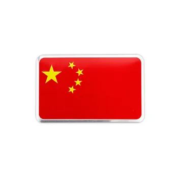 Zliatina hliníka v Číne štátny Znak Čínskymi Vlajkami Auto Samolepky 8X5CM