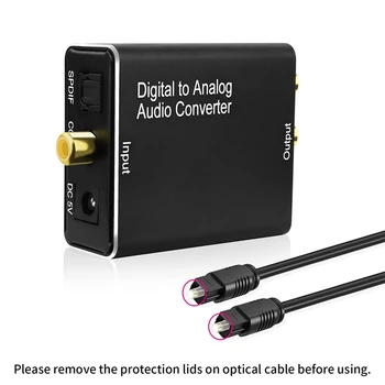 Digitálneho na Analógový Audio Prevodník,DAC (Digital SPDIF Optický na Analógový signál L/R RCA & 3.5 Mm AUX Stereo Audio Adaptér
