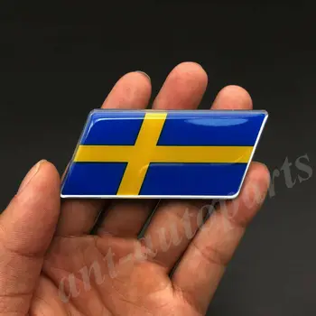 2x Švédsko Vlajka Auto Znak, Odznak Darček Saab Motocykel Kapotáže Nálepky-Nálepky