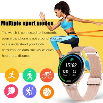 Foxbox Ženy Inteligentné Hodinky, Luxusné Hodinky Sport Activity Tracker Smartwatch Mužov Vhodné Pre Všetky Typy Mobilných Telefónov Pripojenie