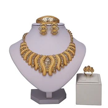 ZuoDi Afriky, Indie Dubaj Zlaté Šperky set pozlátený 18k Vyhlásenie Náhrdelníky Pre Ženy Golier Korálky Choker Náhrdelník Svadobné Šaty