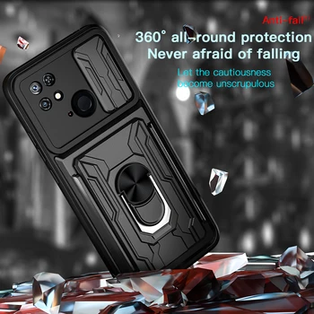 KEYSION Shockproof Prípade pre Xiao Redmi 10C, 10A 10S 9A 9C 8 10 Pro 5G Karty Taška na Fotoaparát Ochrany Kryt Telefónu pre Redmi Poznámka 9S