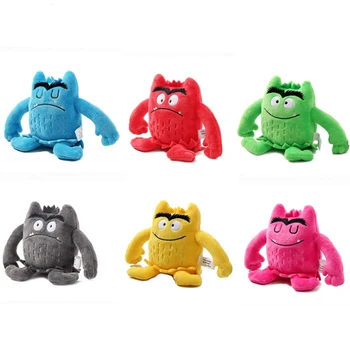 6pcs/set 15 cm Monster Farebné Plyšové Bábika Detí Dieťa Upokojiť Emócie, Plyšové Hračky Pre Deti Vianočné Darčeky