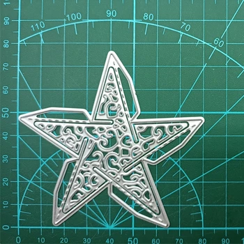 448B Roztomilý 3D Star Tvarované Die Kusy Kovové Uhlíkovej Ocele Hranice Rám Die Rezanie Formy Razba Papier pre DIY Scrapbooking Dekor