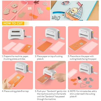 3 Farby Mini Príručka Die Rezanie a Raziace Stroje Pre DIY Scrapbooking Razba Remesiel Karty Dekorácie Projekty Nástroje