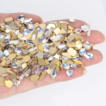 100KS Náhodné Nechtov Kamienkami neváhajte zápas ploché crystal nepravidelný diamanty 3D Manikúru, Nail Art Dekorácie, Šperky, Prívesky
