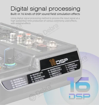 D4-Live 4 Kanálové Audio Rozhranie Zvukovej Karty S rozhraním Bluetooth, +48v Phantom Power, 16 Druhov DSP, Pre Živého Vysielania,Nahrávanie.