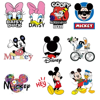 Ženské Prenos Tepla Disney Mickey Mouse, káčer Donald Prenos Tepla Domova Stlačením DIY Dizajn Cartoon Žehlička Na Nálepka