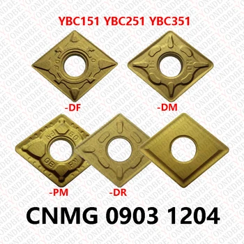 Pôvodné CNMG CNMG090304 CNMG090308 CNMG120404 CNMG120408 CNMG120412 CNMG120416-DF-DM-PM-DR YBC151 YBC251 YBC351 Karbidu Vložky