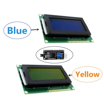 LCD 1604 16X4 16*4 Znakov LCD Modul Displeja LCM Žltá / Modrá S LED Podsvietením SPLC780 Radič HD44780 IIC / I2C