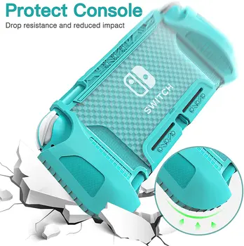 Mooroer Prípade pre Nintendo Prepínač Lite, TPU Kryt s Anti-Scratch/Anti-Prach，S Tvrdeného Skla Screen Protector a 6Thumb Spp