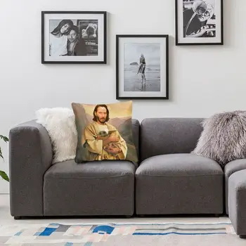 Ježiš Saint Keanu Reeves A Dieťa Hodiť Vankúš Dekorácie 3D Tlač Sedadla Vankúše na Pohovke obojstranné Zábavné obliečka na Vankúš