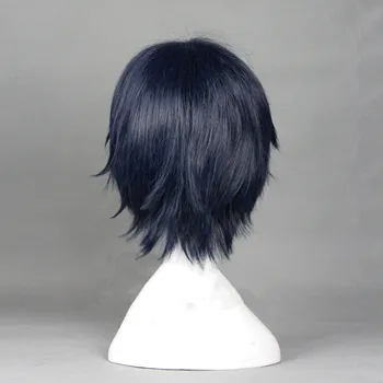 Anime Seraph Konca Cosplay Guren Ichinose Parochňu 30 cm, Krátky Rovný Námornícka Modrá Tepelne Odolných Syntetických Vlasy Parochňa
