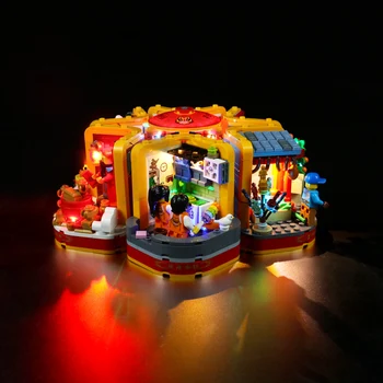 Vonado LED Osvetlenie Set pre 80108 Lunárny Nový Rok Tradície Zberateľskú Tehly Hračka Svetla Kit, ktoré Nie sú Zahrnuté Model Budovy