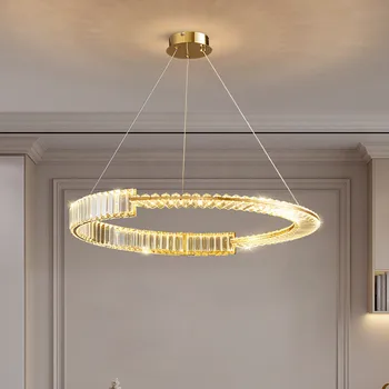 Moderné Led Krúžok Lampa Gold Luxusné Krištáľový Luster Pre Obývacia Izba, Jedáleň, Spálňa Osvetlenie Nordic Lustre Svetlo Lampy