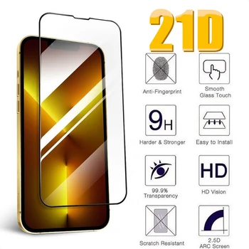 21D Screen Protector Pre iPhone 13 12 11 Pro Max Mini XR X XS MAX Full Kryt Pre iPhone 7 8 Plus SE Tvrdené Sklo Sklenené Film