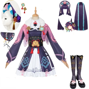 Hra Genshin Vplyv YunJin Cosplay Kostým Parochňu Anime Čínska Opera Oblečenie Jin Yun Lolita Šaty Žien Strany Úlohu Hrať Oblečenie