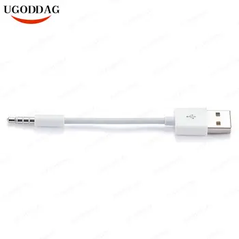 USB na 3,5 mm Prenos Audio Adaptér Kábel 3,5 mm Jack na pripojenie USB 2.0 Synchronizáciu Údajov Nabíjací Kábel kábel pre Apple iPod Shuffle 3. 4. a 5.