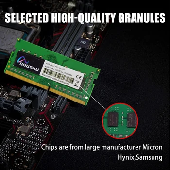 SHUSHU Memoria DDR4 Ram 4GB 8GB 16GB 2133MHz 2400MHz 2666MHz 3200MHz PC4-17000 19200 21300 25600 SODIMM DDR4 RAM Pamäte pre Notebook