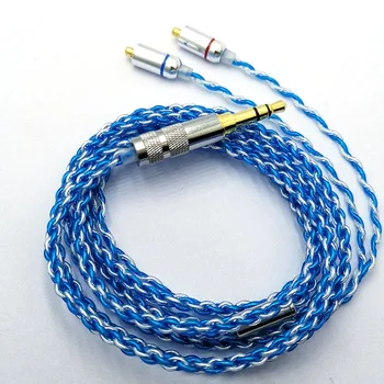 RY-c12 1,2 m DIY Náhradný Kábel 3,5 mm Strieborné pozlátené Inovované Drôtu 4 strand vodič kábla Na Opravu DIY HIFI mmcx slúchadlá kábel