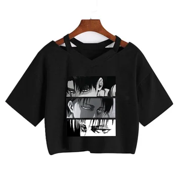 Orezať Začiatok Japonské Anime Útok na Titan T Shirt Shingeki No Kyojin T-shirt Manga Harajuku Tričko Ležérny Top Tee Tričko Gotický