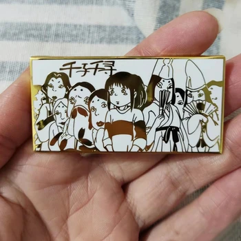 Temperamentný Aways Pevného Smalt Pin Roztomilý Kreslený Ogino Chihiro Kawaii Dievča Brošňa Príslušenstvo Fanúšikov Anime Zbierať Odznak Šperky Darček