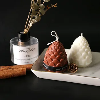3D Vianočné Borovicová Šiška Silikónové Sviečka Formy DIY Ručne vyrábané Sviečky Výrobu Foriem, 3D Živicové Tortu Pečenie Čokoláda Mydlo Plesní