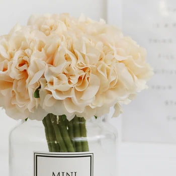 Hodváb rose umelé kvety s váza svadobné centerpieces pre tabuľky skúmie dekor pre domáce črepníkové kvety, žena darček