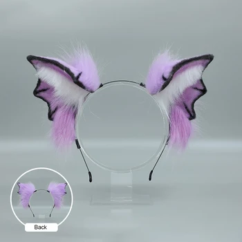 1PC Roztomilé Plyšové Demon Bat hlavový most S/Bez Ucha Reťazca Zvierat Uši Cosplay Príslušenstvo Kawaii Halloween pokrývku hlavy Dodávky