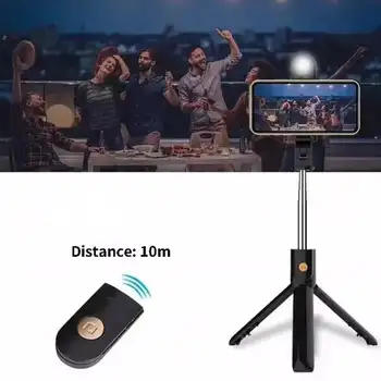 2022 Nový 6 V 1 Bezdrôtová Selfie Stick Statív pomocou Bezdrôtového Diaľkového Mini Rozšíriteľný 360° Rotácia Telefón, Stojan, Držiak