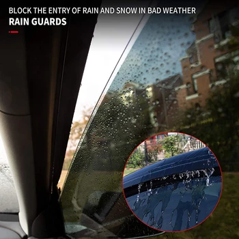 Pre Tesla Model 3 Y Prieduch Deflektor Ventshade Ventvisor Bočné Okno Deflektor Dážď Stráže Okno Clony Proti Oslneniu Dážď Stráže Auto Príslušenstvo