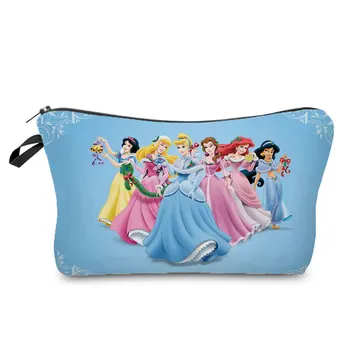 Disney Princezná Tlač Make-Up Taška Dievča Organizátor Taška Dieťa Candy Bag Lady Mini Travel Kozmetická Taška Veľkoobchod Vlastného Vzoru