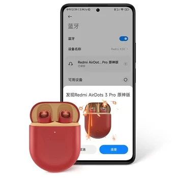 Úradný Genshin Vplyv Xiao Klee Pôvodné Redmi Airdots 3 Pro Bluetooth Slúchadlá Slúchadlá Herné Headset S Mikrofónom Nízke Oneskorenie