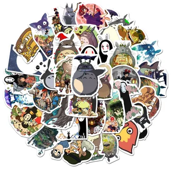 50pcs Nálepky Hayao Miyazaki Anime Nálepky Môj Sused Totoro/Odvážneho Preč pre Skateboard Notebook Požičovňa Nepremokavé Obtlačky